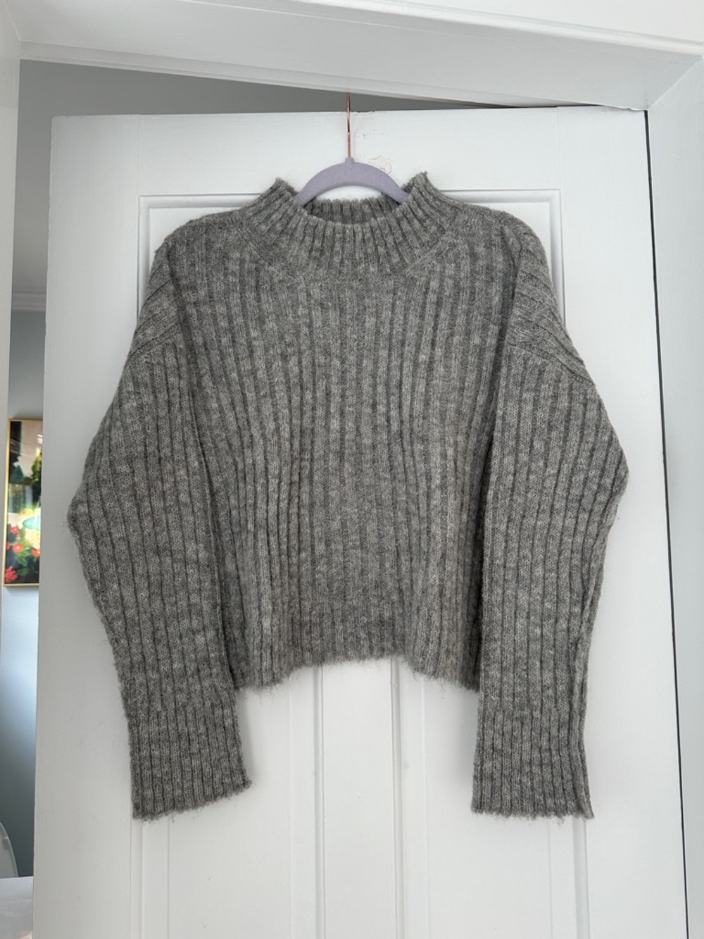 Free People Evermore Pullover Alpaca Gray Sweater in Size Extra Small